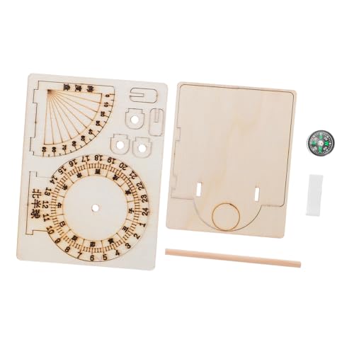 ORFOFE 2 Stück Äquatoriale Sonnenuhr Modell Teilig Holz Lehrmittel Sonnenuhr Zeitmessung Wissenschaftliches Lernspielzeug für DIY Bastelset Educational Teaching Aid von ORFOFE