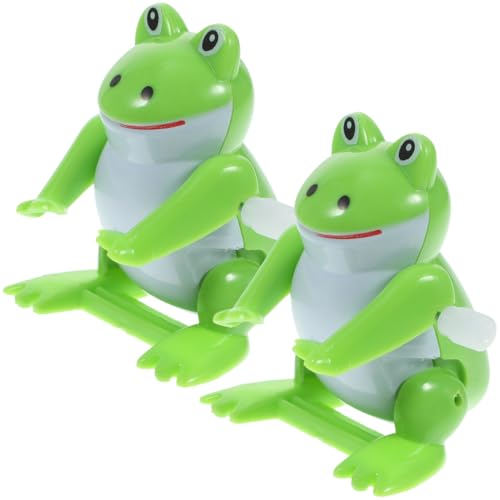 ORFOFE 2 Stück Aufziehfrosch aus Langlebigem Abs Batteriefrei mit Mechanischem Kleines für Fördert Koordination und Fantasie Niedliche Cartoon Frosch Modelle von ORFOFE