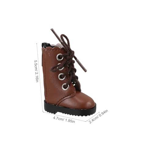 ORFOFE 2 Stück Bjd Puppenschuhe High Top Stiefel Braun Plüsch Miniatur Puppenzubehör Niedlich Strapazierfähig Für Gelenkpuppe Modisches Accessoire Für Zuhause Party Fotosession von ORFOFE