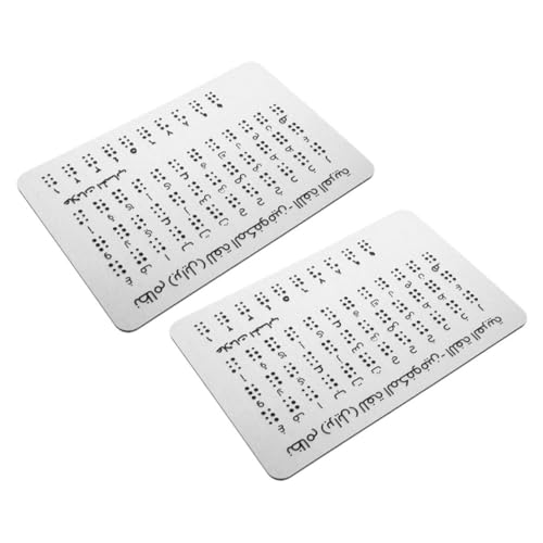 ORFOFE 2 Stück Braille-Alphabet-übungsbrett Mit Arabischen Erhabenen Punkten Braille-griffbrett Lernhilfe Für Anfänger Tragbares Lernwerkzeug Silber 12,5 × 19 cm ORFOFE 2 Stück Braille-Alphabet-übungsbrett Mit Arabischen Erhabenen Punkten Braille-griffbrett Lernhilfe Für Anfänger Tragbares Lernwerkzeug Silber 12,5 × 19 cm von ORFOFE