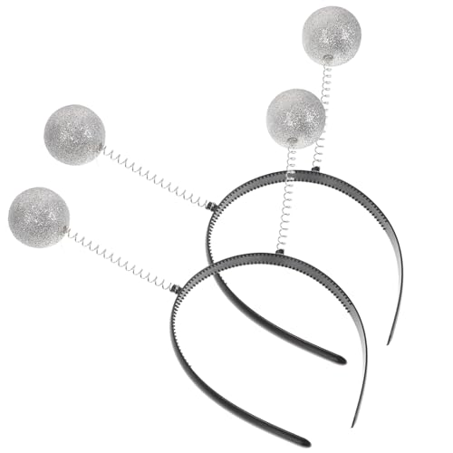 ORFOFE 2 Stück Glitzer Haarreif Silber mit Schwingenden Kugeln Leichtes Party Kopfschmuck für Halloween Kostüm Flexible und Bequeme Stirnbänder für Erwachsene ORFOFE 2 Stück Glitzer Haarreif Silber mit Schwingenden Kugeln Leichtes Party Kopfschmuck für Halloween Kostüm Flexible und Bequeme Stirnbänder für Erwachsene von ORFOFE
