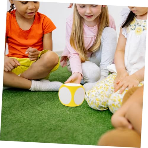 ORFOFE 2 Stück Große DIY Würfel Abwischbare Leichte Schaumstoff Würfel Pädagogisch Vielseitig für Spiele Party Unterricht Farbig Rot und Gelb Langlebig und Komfortabel von ORFOFE