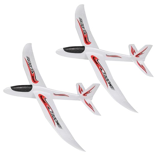 ORFOFE 2 Stück Große Schaumstoff Wurfflugzeug Leichter Fluggleiter für Robustes Outdoor Flugzeug zur Hand Auge Koordination für Jungen und Mädchen von ORFOFE