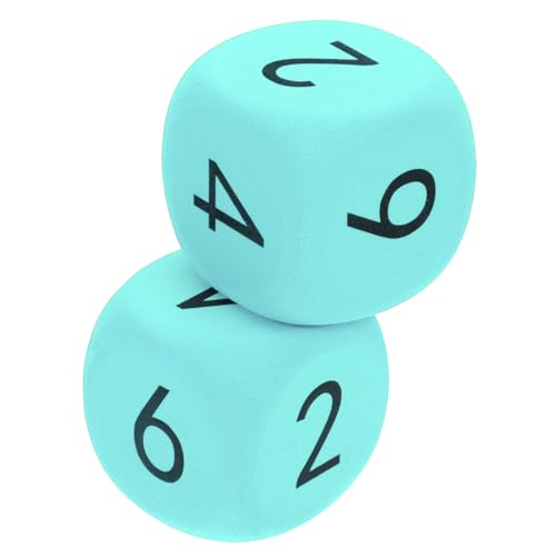 ORFOFE 2 Stück Große Weiche Eva Schaumstoffwürfel Sichere Spielwürfel für Vielseitige Lern Partyspiel Requisiten Sichtbare Zahlen für Klassenzimmer und Familienaktivitäten von ORFOFE