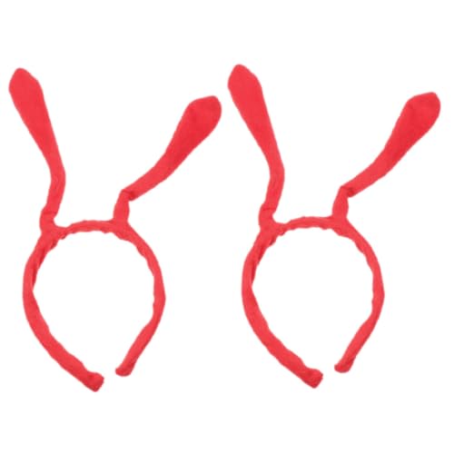 ORFOFE 2 Stück Halloween Antennen Haarreifen für Erwachsene Rotes Bienen Cosplay Stirnband Bequemer Party Kopfschmuck für Kostüm und Maskenballveranstaltungen von ORFOFE