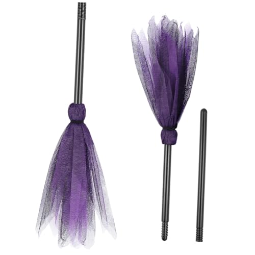 ORFOFE 2 Stück Halloween Hexenbesen Cosplay Besenstab Kunststoff Hexenbesen Deko Party Verkleidung Zubehör für Hexen Kostüm Zubehör ORFOFE 2 Stück Halloween Hexenbesen Cosplay Besenstab Kunststoff Hexenbesen Deko Party Verkleidung Zubehör für Hexen Kostüm Zubehör von ORFOFE