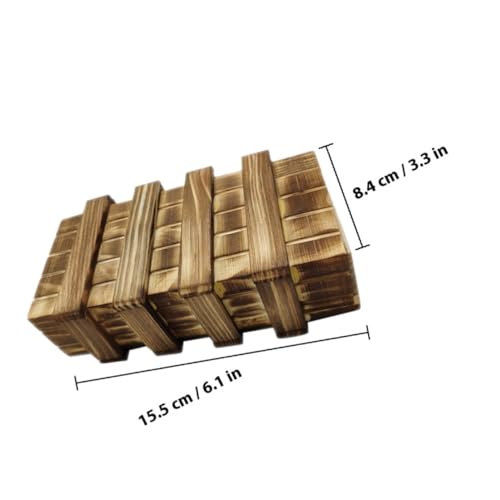ORFOFE 2 Stück Holz Puzzle Box mit Versteckten Fächern Schwieriges Denkspielzeug aus Sicherem Holz Pädagogisches Spiel für Fördert Logisches Denken und Geistiges Training von ORFOFE
