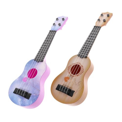 ORFOFE 2 Stück Kinderspielzeug Ukulele Teiliges Leichte Kompakte Simulation Musikinstrument Modell für Anfänger Geburtstagsdeko für Musikliebhaber Jungen Mädchen von ORFOFE