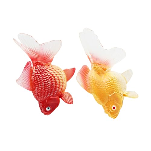 ORFOFE 2 Stück Künstliche Goldfische Realistische Plastikfisch Figuren Langlebige Aquarium Teichdekoration Leichte Verschleißfeste Fischmodelle für Terrarien und Tischdeko ORFOFE 2 Stück Künstliche Goldfische Realistische Plastikfisch Figuren Langlebige Aquarium Teichdekoration Leichte Verschleißfeste Fischmodelle für Terrarien und Tischdeko von ORFOFE