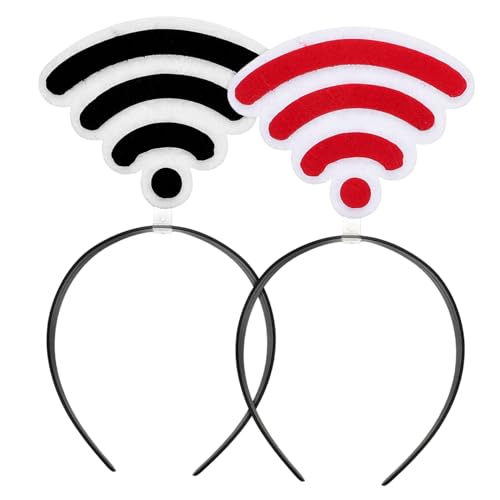 ORFOFE 2 Stück Lustige Wifi Haarbänder Rot Schwarz Leichte Flexible Party Stirnbänder für Geburtstagsfeiern Originelle Foto Requisiten Individuelle Kopfbedeckung für Mädchen und ORFOFE 2 Stück Lustige Wifi Haarbänder Rot Schwarz Leichte Flexible Party Stirnbänder für Geburtstagsfeiern Originelle Foto Requisiten Individuelle Kopfbedeckung für Mädchen und von ORFOFE