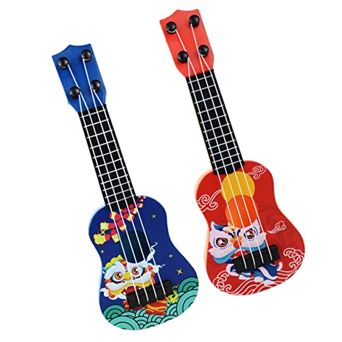 ORFOFE 2 Stück Mini Ukulele Stabile Gitarre in Rot und Blau Spielerisches Lerninstrument für Kleinkinder Jahre Frühe Musikalische Früherziehung Cartoon Design ORFOFE 2 Stück Mini Ukulele Stabile Gitarre in Rot und Blau Spielerisches Lerninstrument für Kleinkinder Jahre Frühe Musikalische Früherziehung Cartoon Design von ORFOFE