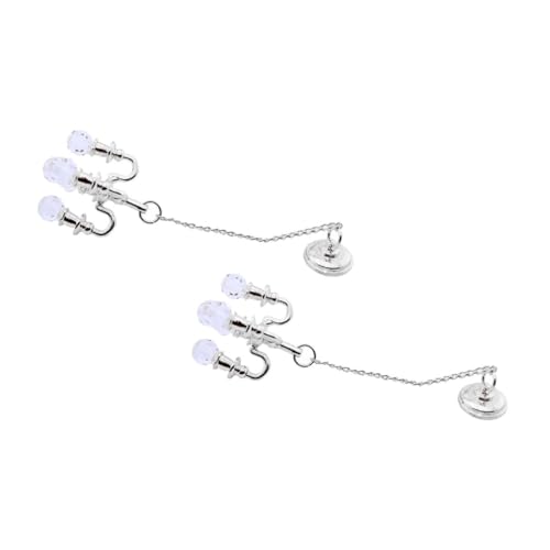 ORFOFE 2 Stück Miniatur Kronleuchter aus Silbernem Legierungsmaterial Realistische Puppenhaus Deckenleuchte Detailreiche Miniaturbeleuchtung Leicht und Dekorativ für Puppenhaus Zubehör ORFOFE 2 Stück Miniatur Kronleuchter aus Silbernem Legierungsmaterial Realistische Puppenhaus Deckenleuchte Detailreiche Miniaturbeleuchtung Leicht und Dekorativ für Puppenhaus Zubehör von ORFOFE