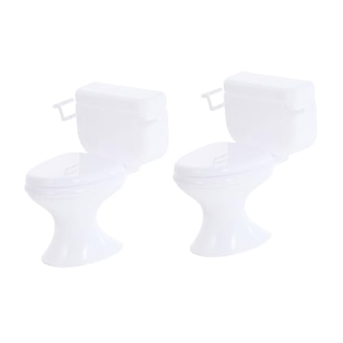 ORFOFE 2 Stück Miniaturtoilette Weiß Leichtes Puppenhaus Realistische Miniatur Badaccessoires Vielseitig als Foto Dekorationsobjekt für Modellbau ORFOFE 2 Stück Miniaturtoilette Weiß Leichtes Puppenhaus Realistische Miniatur Badaccessoires Vielseitig als Foto Dekorationsobjekt für Modellbau von ORFOFE