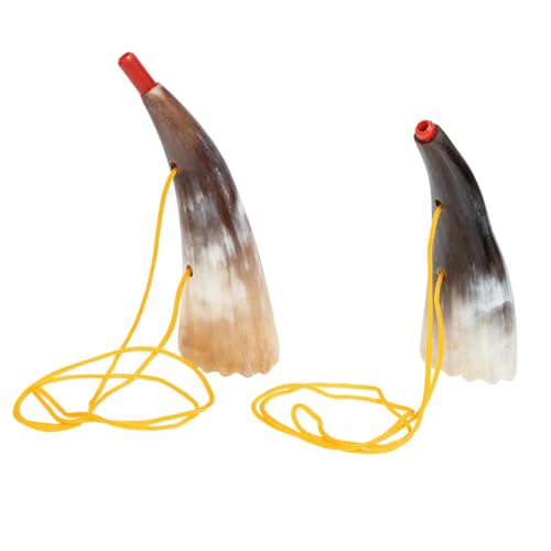 ORFOFE 2 Stück Ox Horn Trompete Hörner mit Glatter Oberfläche Robust Verschleißfest Einzigartiges Klangspielzeug für Anfänger und Musikliebhaber Zufällige Farbe Zufällige Farbe von ORFOFE