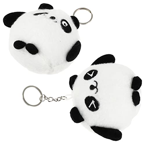ORFOFE 2 Stück Panda Schlüsselanhänger Teiliges Plüsch Panda Schlüsselring für Taschen Rucksäcke Süßes für Freunde von ORFOFE