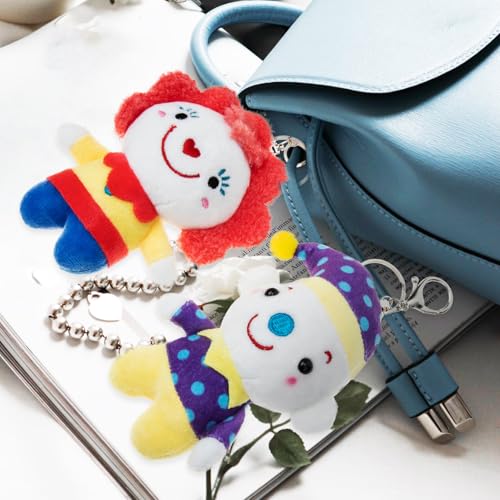 ORFOFE 2 Stück Plüsch Schlüsselanhänger Clown Kuscheltier Anhänger Flauschig für Rucksack Taschen Charm Geschenk ORFOFE 2 Stück Plüsch Schlüsselanhänger Clown Kuscheltier Anhänger Flauschig für Rucksack Taschen Charm Geschenk von ORFOFE