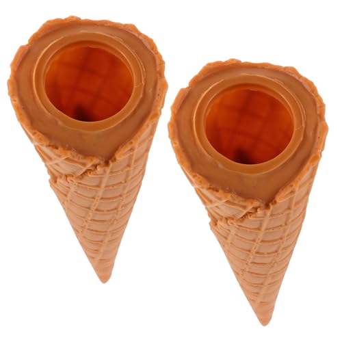 ORFOFE 2 Stück Realistische Eiscreme Dekotüten aus Lebensechte Simulation Großer Karamell Waffelhörnchen mit Großen Löchern Leichte Fotografie Requisiten für Ladenschaufenster ORFOFE 2 Stück Realistische Eiscreme Dekotüten aus Lebensechte Simulation Großer Karamell Waffelhörnchen mit Großen Löchern Leichte Fotografie Requisiten für Ladenschaufenster von ORFOFE