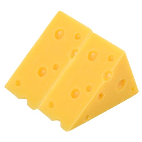 ORFOFE 2 Stück Realistische Käse Modelle aus Leichtem Dekorative Käse Ornamente für Puppenhäuser Food Modelle als Fotorequisiten und für Käseliebhaber von ORFOFE