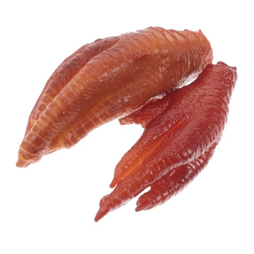 ORFOFE 2 Stück Realistische Künstliche Hühnerfüße aus PVC Langlebige und Täuschend Echte Deko Modelle für Food Präsentation Partydekoration und Kreative Gastronomiegestaltung von ORFOFE