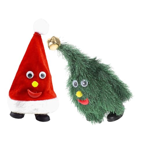 ORFOFE 2 Stück Rotierender Weihnachtsbaum Mit Musik Und Weihnachtsmütze, Stofftier, Plüsch-Weihnachtsbaum, Tanzender Weihnachtsmann, Elektrisch, Animierte Weihnachtsdekoration ORFOFE 2 Stück Rotierender Weihnachtsbaum Mit Musik Und Weihnachtsmütze, Stofftier, Plüsch-Weihnachtsbaum, Tanzender Weihnachtsmann, Elektrisch, Animierte Weihnachtsdekoration von ORFOFE