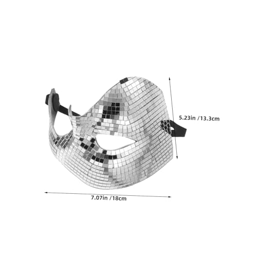 ORFOFE 2 Stück Silberne Glitzer Halbgesichtsmaske Reflektierend mit Spiegeloptik für Halloween Disco Maskerade Karneval Tanz Party Kostüm ORFOFE 2 Stück Silberne Glitzer Halbgesichtsmaske Reflektierend mit Spiegeloptik für Halloween Disco Maskerade Karneval Tanz Party Kostüm von ORFOFE