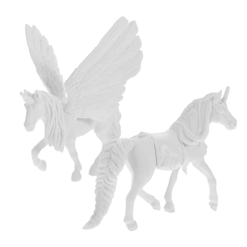 ORFOFE 2 Stück Teiliges DIY Einhorn Modell zum Bemalen Großes Weißes Pferdefiguren Bastelset für Kreative Tierfigur zum Selbergestalten Sicher und Langlebig für Mädchen und ORFOFE 2 Stück Teiliges DIY Einhorn Modell zum Bemalen Großes Weißes Pferdefiguren Bastelset für Kreative Tierfigur zum Selbergestalten Sicher und Langlebig für Mädchen und von ORFOFE