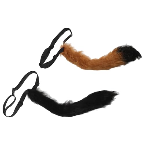 ORFOFE 2 Stück Teiliges Flauschiges Verstellbare Kunstpelz Fuchsschwänze für Party Karneval Halloween Kostüm Zubehör ORFOFE 2 Stück Teiliges Flauschiges Verstellbare Kunstpelz Fuchsschwänze für Party Karneval Halloween Kostüm Zubehör von ORFOFE