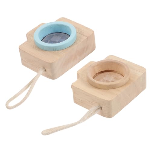 ORFOFE 2 Stück Teiliges Kaleidoskop Pädagogisch Kreativ Bunt Lernspielzeug Party Mitgebsel Geschenk Blau Naturholzfarben von ORFOFE