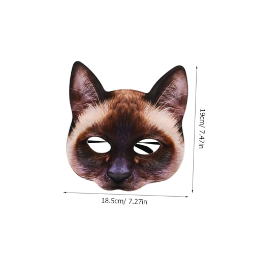 ORFOFE 2 Stück Teiliges Katzenmasken Tiergesicht Halloween Kostüm Maske für Party Cosplay Erwachsene Stilvolle Partydeko von ORFOFE