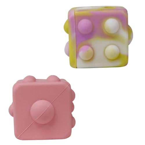 ORFOFE 2 Stück Teiliges Lernspielzeug Silikon Würfel mit Strukturiertem Design Sensorisches Stressreduzierendes Zappelspielzeug für Sichere Handhabung Drückwürfel Farben Zufällige Farbe ORFOFE 2 Stück Teiliges Lernspielzeug Silikon Würfel mit Strukturiertem Design Sensorisches Stressreduzierendes Zappelspielzeug für Sichere Handhabung Drückwürfel Farben Zufällige Farbe von ORFOFE