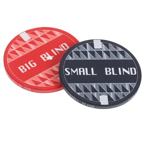 ORFOFE 2 Stück Teiliges Poker Dealer Button aus Robustem Material Große Blind Chips Farbige Runde Poker Zubehör für und Turniere von ORFOFE
