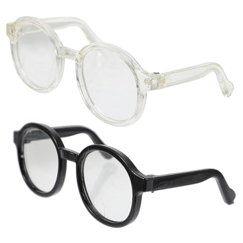 ORFOFE 2 Stück Teiliges Puppenbrillen Mini Kunststoffbrillen in Schwarz und Transparent für Puppen Zubehör zum Ankleiden und Basteln Leicht und Platzsparend ORFOFE 2 Stück Teiliges Puppenbrillen Mini Kunststoffbrillen in Schwarz und Transparent für Puppen Zubehör zum Ankleiden und Basteln Leicht und Platzsparend von ORFOFE