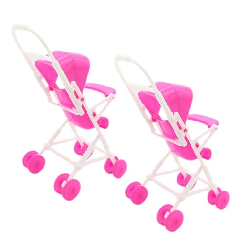 ORFOFE 2 Stück Teiliges Puppenwagen aus Robustem Stabiles und Lebensechtes Kinderwagen für Farbenfrohes Langlebiges Puppen Zubehör für Rollenspiele und Puppenhaus Dekoration von ORFOFE