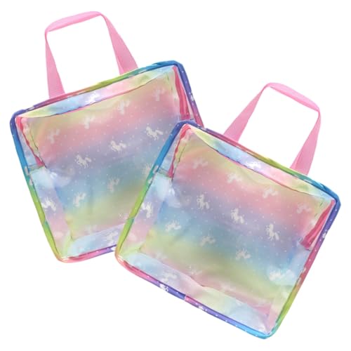 ORFOFE 2 Stück Teiliges Puppenzubehör Handtaschen Einhorn Cartoon Design Tragetaschen für Puppen Reiseaufbewahrungstasche Organizer ORFOFE 2 Stück Teiliges Puppenzubehör Handtaschen Einhorn Cartoon Design Tragetaschen für Puppen Reiseaufbewahrungstasche Organizer von ORFOFE
