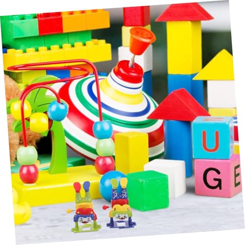 ORFOFE 2 Stück Teiliges Wind up Clownspielzeug mit Leuchtenden Farben Lustige Aufziehfigur für Fördert Geschicklichkeit und Fantasie als Partytasche Füller und Trick Treat Geschenk von ORFOFE