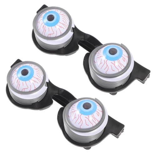 ORFOFE 2 Stück Tricky Augäpfel Brille Lustige Wackelaugen Partybrille Horror Eyeball Requisiten für Halloween Cosplay und DIY Rollenspiel von ORFOFE