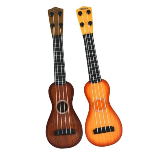 ORFOFE 2 Stück Ukulele Realistische Mini Gitarre für Mädchen und Jungen Frühpädagogisches Musikinstrument Geeignet für Anfänger und Kreative Musikförderung Zufällige Zufällige Farbe von ORFOFE