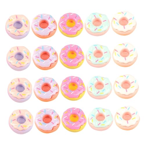 ORFOFE 20 Stück Puppenhaus Dekoration in Farben Realistische Kleine Donut Ornamente für DIY Puppenhaus Zubehör von ORFOFE