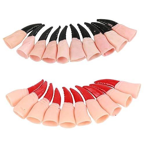 ORFOFE 20 Stück Teiliges Halloween Hexen Fingernägel Wiederverwendbare Rote und Schwarze Fake Finger Dekorative Party Requisite für Gruselige Kostüme und Halloween Cosplay Zubehör ORFOFE 20 Stück Teiliges Halloween Hexen Fingernägel Wiederverwendbare Rote und Schwarze Fake Finger Dekorative Party Requisite für Gruselige Kostüme und Halloween Cosplay Zubehör von ORFOFE