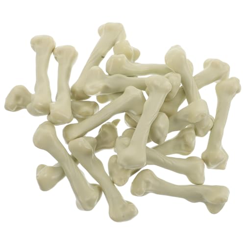 ORFOFE 20 Stück Teiliges Mini Kunststoff Skelettknochen Weiße Dekorative Knochen für DIY Halloween Partyzubehör Vielseitige Grabschmuck Bastelmaterialien für Gruselige Festdekorationen von ORFOFE