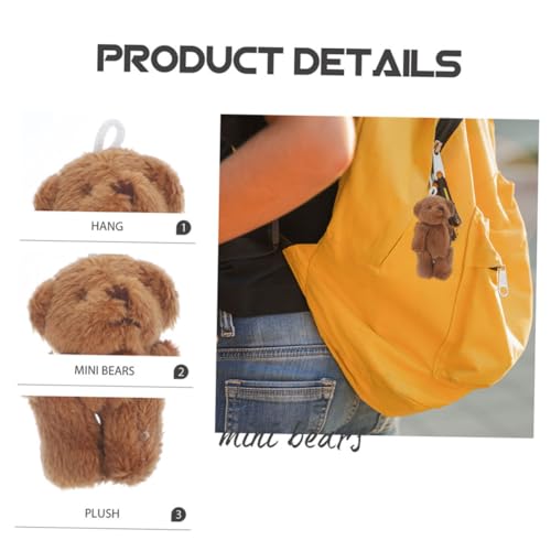 ORFOFE 20 Stück Teiliges Mini Plüschbären Sanft Kleine Stofftier Schlüsselanhänger Anhänger Dekorative Kuscheltier Puppen Zubehör Geschenkideen Shower von ORFOFE