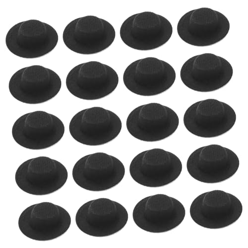 ORFOFE 20 Stück Teiliges Mini Schneemann Hüte DIY Filzhut Bastelset Schwarze Kleine Weihnachtsmützen mit Buntem Hutrand Handgefertigte Dekoaccessoires für Weihnachtsfeiern von ORFOFE