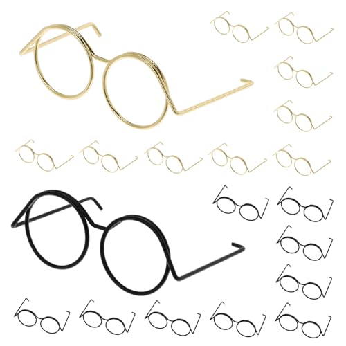 ORFOFE 20 Stück Teiliges Miniatur drahtbrillen aus Metall Stilvolle Puppenbrillen in Schwarz und Gold Vielseitige Kostüm Bastelaccessoires für Puppen und Miniaturen ORFOFE 20 Stück Teiliges Miniatur drahtbrillen aus Metall Stilvolle Puppenbrillen in Schwarz und Gold Vielseitige Kostüm Bastelaccessoires für Puppen und Miniaturen von ORFOFE
