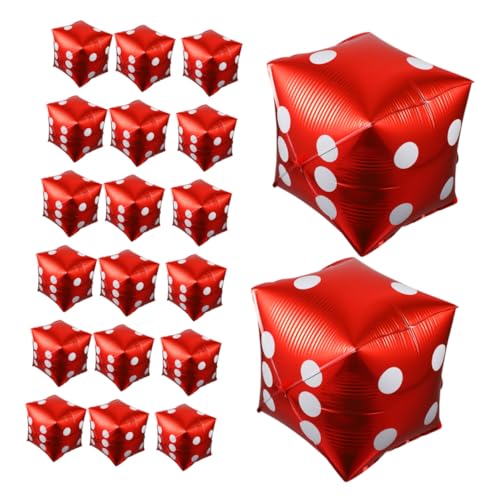ORFOFE 20 Stück Teiliges Würfel Folienballon Rote Würfel Luftballons Leichte Wiederverwendbare Partydeko für Männergeburtstag und Spieleabend Würfelförmige Partydekoration für Festival ORFOFE 20 Stück Teiliges Würfel Folienballon Rote Würfel Luftballons Leichte Wiederverwendbare Partydeko für Männergeburtstag und Spieleabend Würfelförmige Partydekoration für Festival von ORFOFE