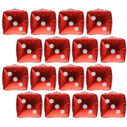 ORFOFE 20 Stück Würfel Folienballons Party Deko Aluminiumwürfel Luftballons Rot Festliche Atmosphäre Indoor Outdoor Geeignet Kindergeburtstag und Event Dekoration ORFOFE 20 Stück Würfel Folienballons Party Deko Aluminiumwürfel Luftballons Rot Festliche Atmosphäre Indoor Outdoor Geeignet Kindergeburtstag und Event Dekoration von ORFOFE