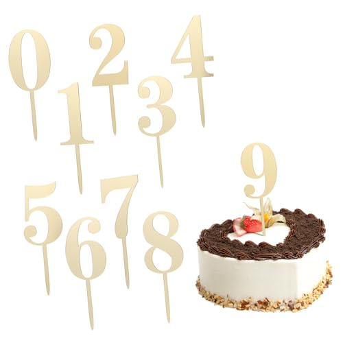 ORFOFE 20 Teiliges Zahlen Goldfarbene Acryl Cake Picks Zahlen Je Stabile Geburtstags-dekoration für Jubiläum Kuchen Einfach zu Verwenden und Vielseitig Kombinierbar ORFOFE 20 Teiliges Zahlen Goldfarbene Acryl Cake Picks Zahlen Je Stabile Geburtstags-dekoration für Jubiläum Kuchen Einfach zu Verwenden und Vielseitig Kombinierbar von ORFOFE
