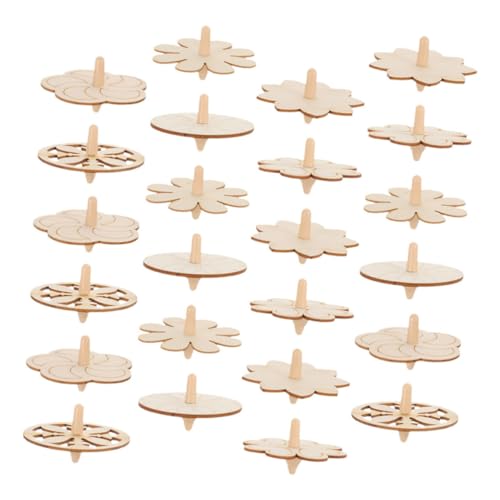 ORFOFE 24 Stück Teiliges DIY Holzkreisel Bunte Unbemalte Gyroskop spielzeuge für Kreatives Bastelspielzeug Hand Auge koordination und Eltern Junge Mädchen von ORFOFE