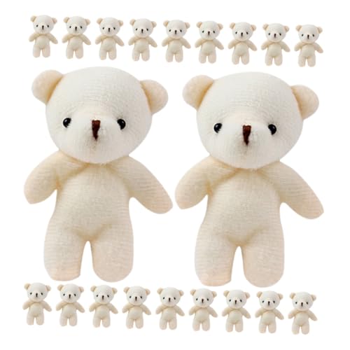 ORFOFE 24 Stück Teiliges Mini Plüschbär Weiche Stoffbären Schlüsselanhänger Leichte Hängende Deko Süße Kleine Bären für Geburtstag Hochzeit Party Geschenk Wohnzimmer Raumdekoration von ORFOFE