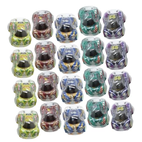 ORFOFE 24 Stück Teiliges Mini Pull Back Auto Buntes Cartoon Design Leichtes Kunststoffmaterial Spielerisch für Jungen und Mädchen Ab Babyalter Fördert Motorik und Aufmerksamkeit von ORFOFE