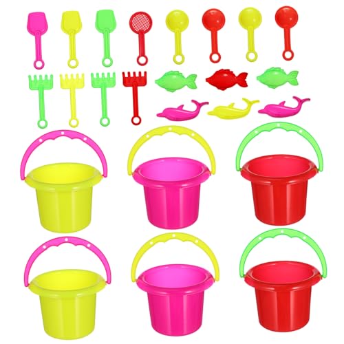 ORFOFE 24 Stück Teiliges Mini Sandspieleimer für Leichte Kreative Strandspielzeuge mit Bunten Robusten Eimern für Sandkasten und Outdoor Spielspaß Kindgerecht und Langlebig von ORFOFE